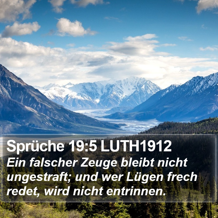 Sprüche 19:5 LUTH1912 Bible Study