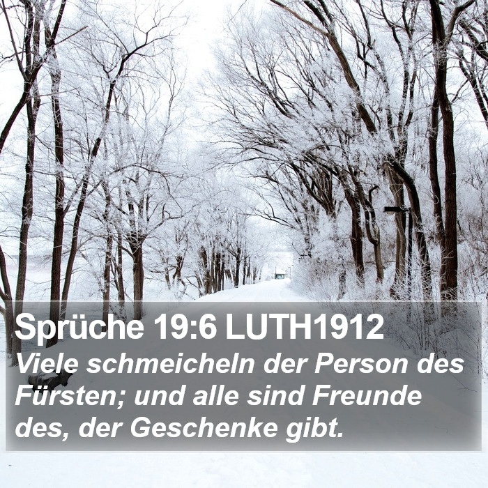 Sprüche 19:6 LUTH1912 Bible Study