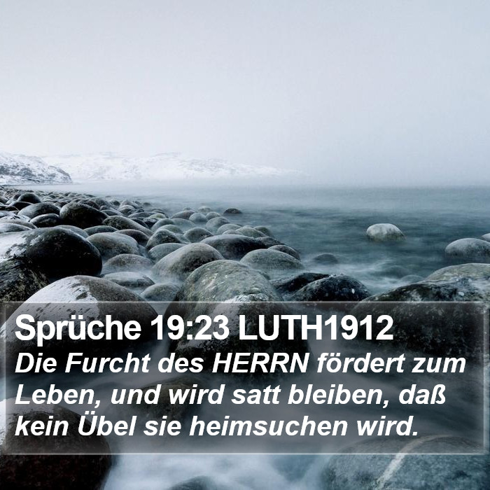 Sprüche 19:23 LUTH1912 Bible Study