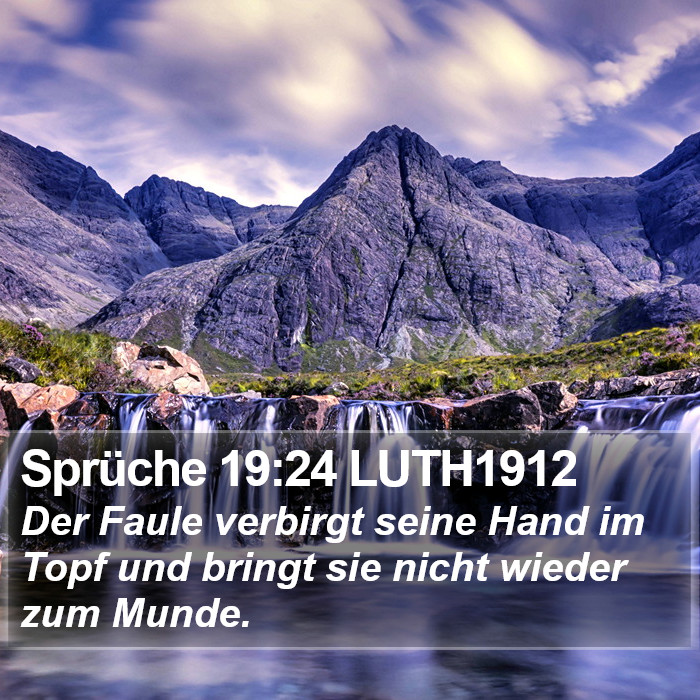 Sprüche 19:24 LUTH1912 Bible Study