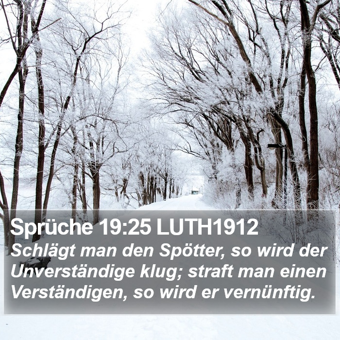 Sprüche 19:25 LUTH1912 Bible Study