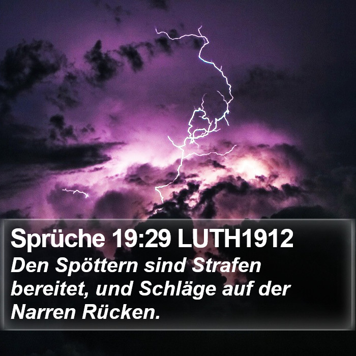 Sprüche 19:29 LUTH1912 Bible Study