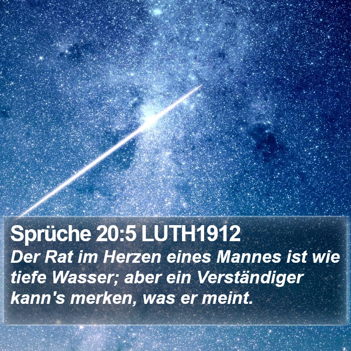 Sprüche 20:5 LUTH1912 Bible Study
