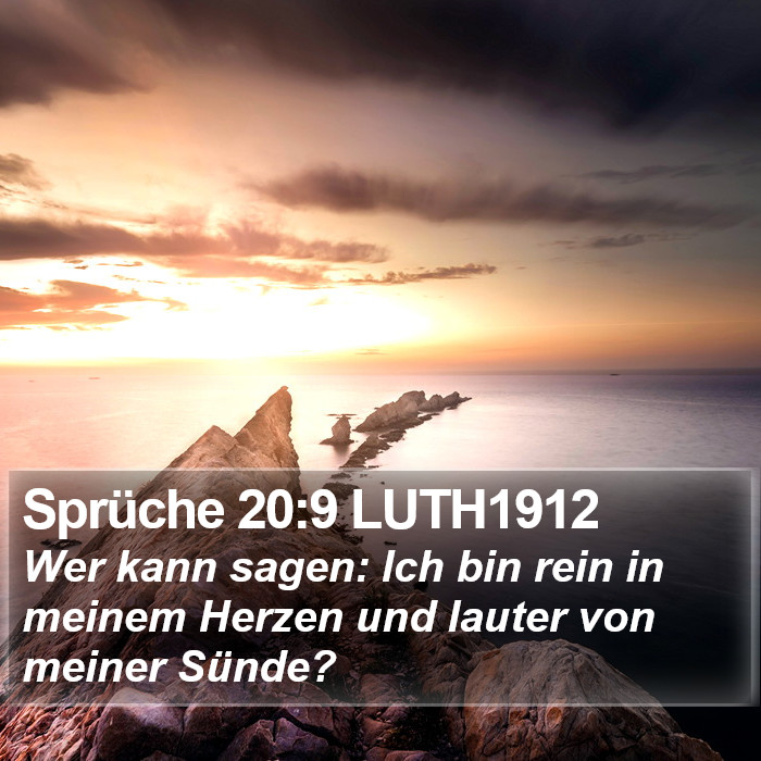 Sprüche 20:9 LUTH1912 Bible Study