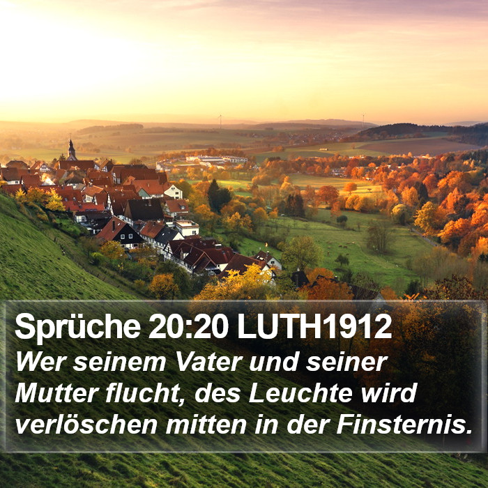 Sprüche 20:20 LUTH1912 Bible Study
