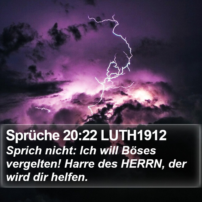 Sprüche 20:22 LUTH1912 Bible Study
