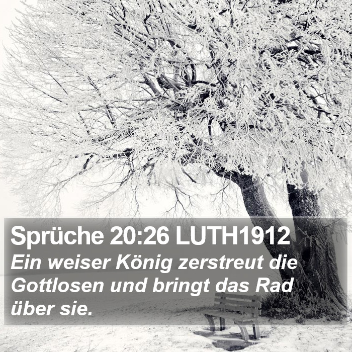 Sprüche 20:26 LUTH1912 Bible Study