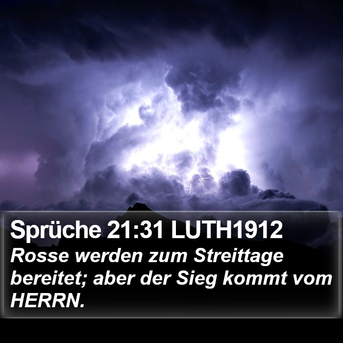 Sprüche 21:31 LUTH1912 Bible Study