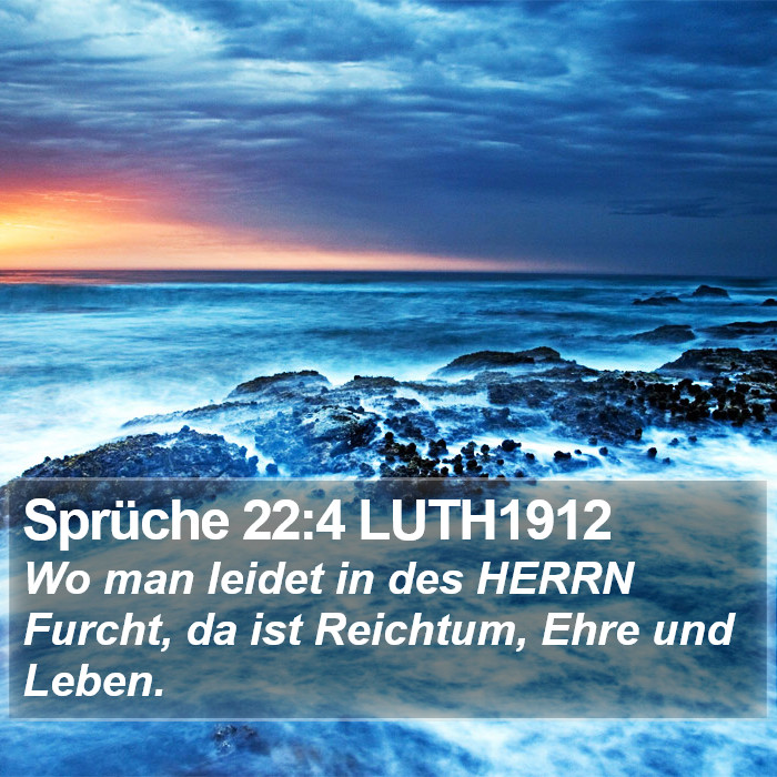 Sprüche 22:4 LUTH1912 Bible Study