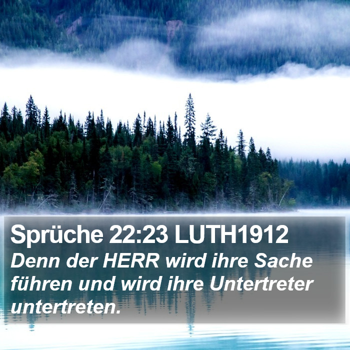 Sprüche 22:23 LUTH1912 Bible Study