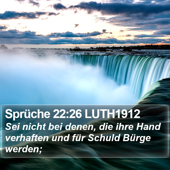 Sprüche 22:26 LUTH1912 Bible Study