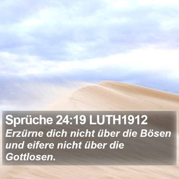 Sprüche 24:19 LUTH1912 Bible Study