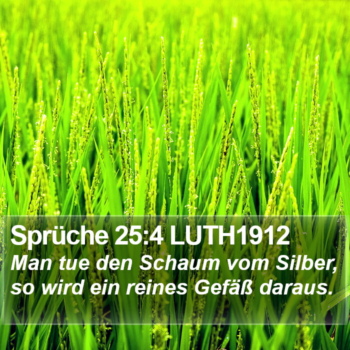 Sprüche 25:4 LUTH1912 Bible Study