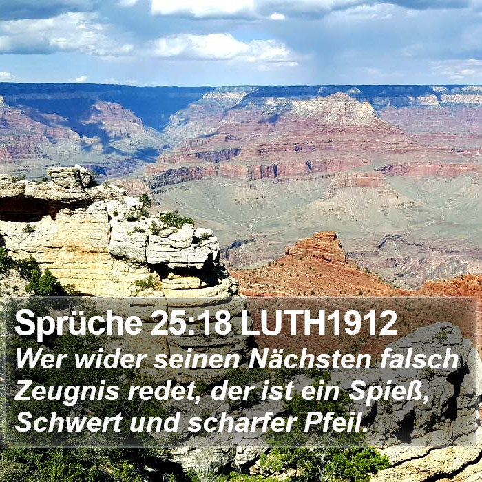 Sprüche 25:18 LUTH1912 Bible Study