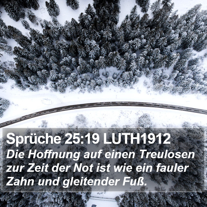 Sprüche 25:19 LUTH1912 Bible Study