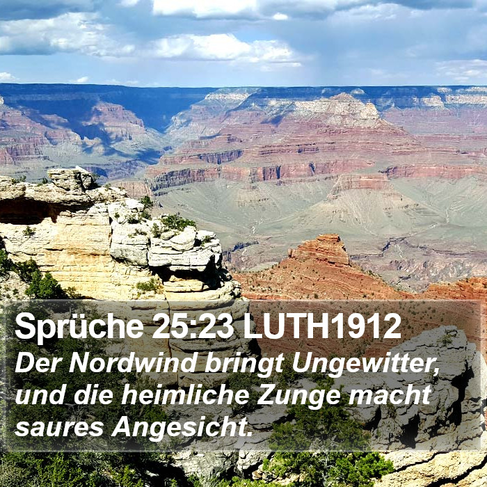 Sprüche 25:23 LUTH1912 Bible Study