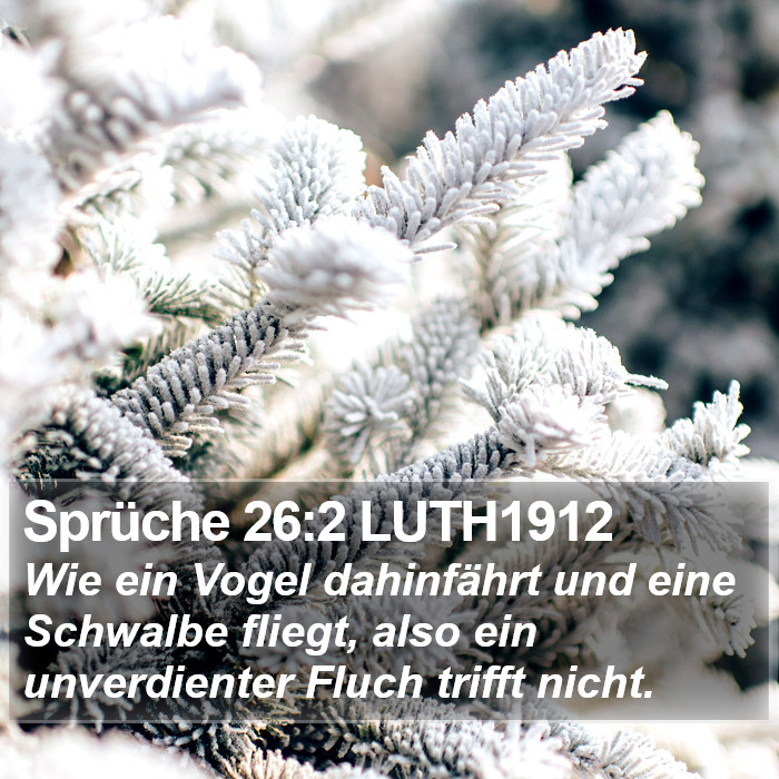 Sprüche 26:2 LUTH1912 Bible Study