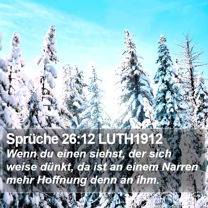 Sprüche 26:12 LUTH1912 Bible Study