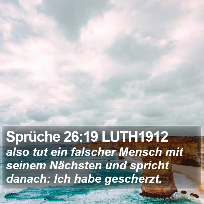 Sprüche 26:19 LUTH1912 Bible Study