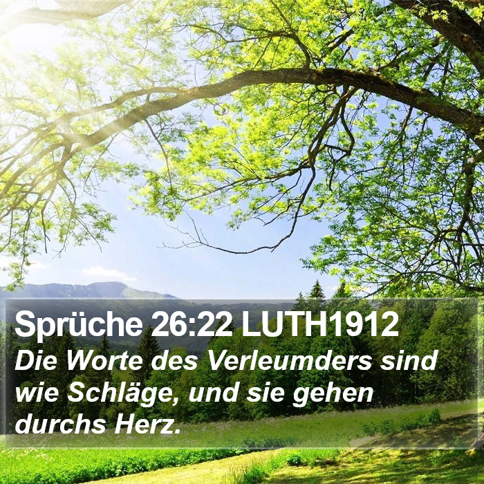 Sprüche 26:22 LUTH1912 Bible Study