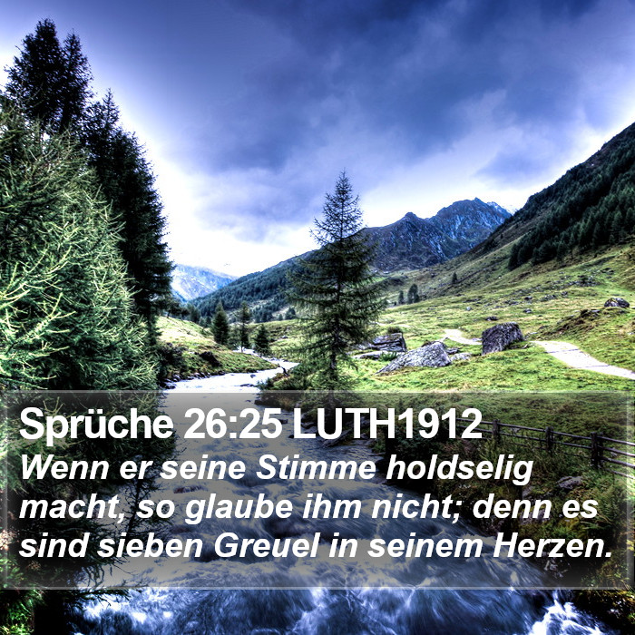 Sprüche 26:25 LUTH1912 Bible Study