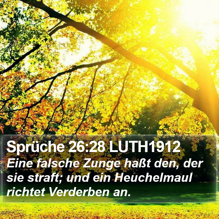 Sprüche 26:28 LUTH1912 Bible Study