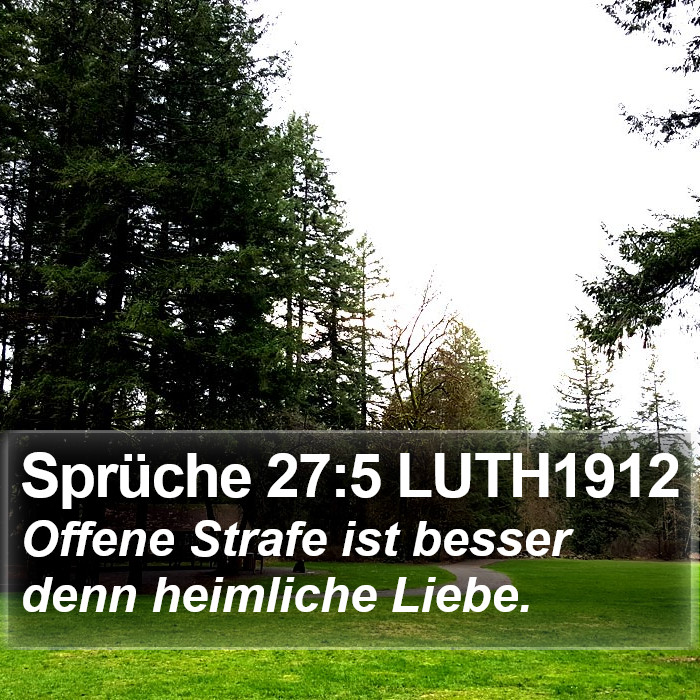 Sprüche 27:5 LUTH1912 Bible Study