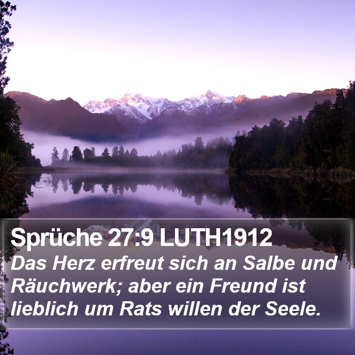 Sprüche 27:9 LUTH1912 Bible Study