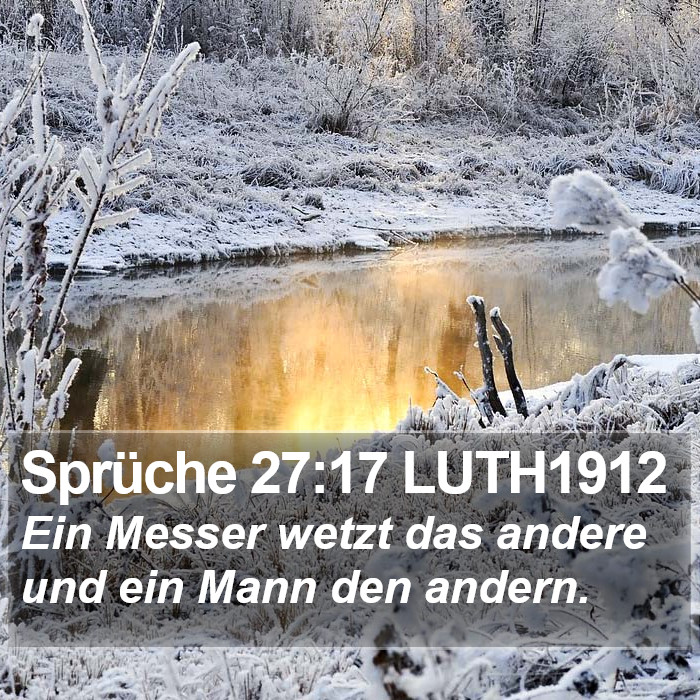 Sprüche 27:17 LUTH1912 Bible Study