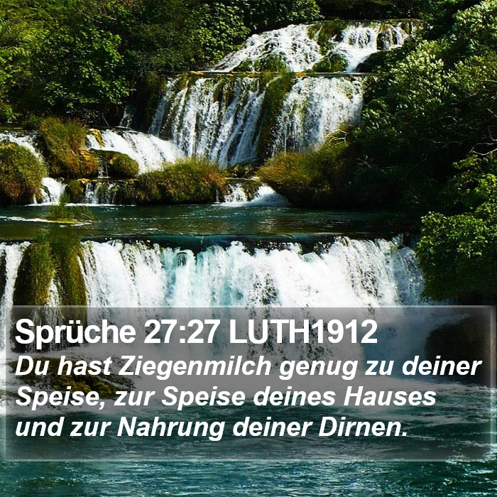 Sprüche 27:27 LUTH1912 Bible Study
