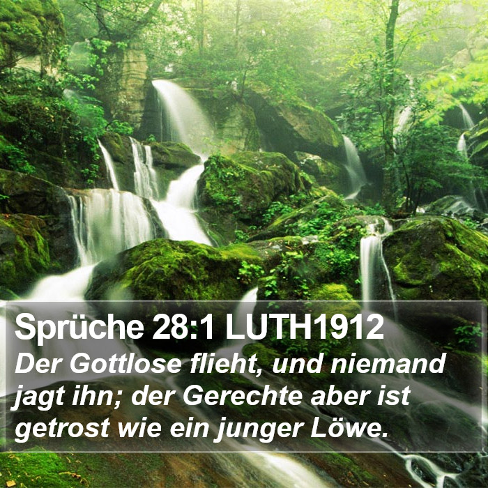 Sprüche 28:1 LUTH1912 Bible Study