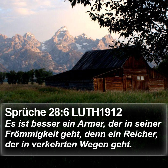 Sprüche 28:6 LUTH1912 Bible Study