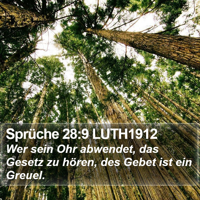 Sprüche 28:9 LUTH1912 Bible Study