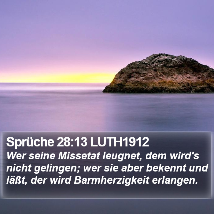 Sprüche 28:13 LUTH1912 Bible Study