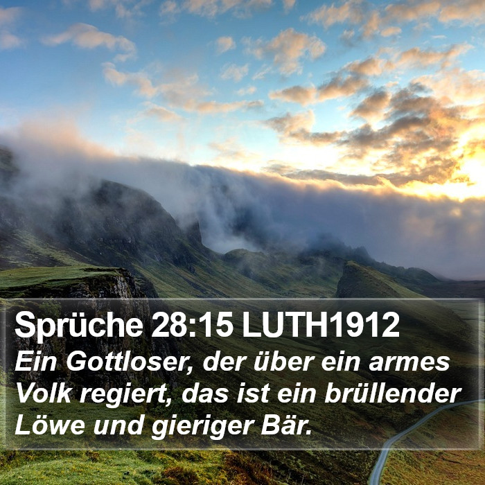 Sprüche 28:15 LUTH1912 Bible Study