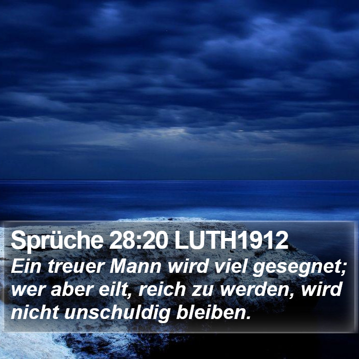 Sprüche 28:20 LUTH1912 Bible Study