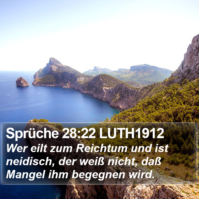 Sprüche 28:22 LUTH1912 Bible Study