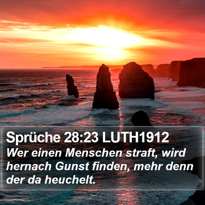 Sprüche 28:23 LUTH1912 Bible Study