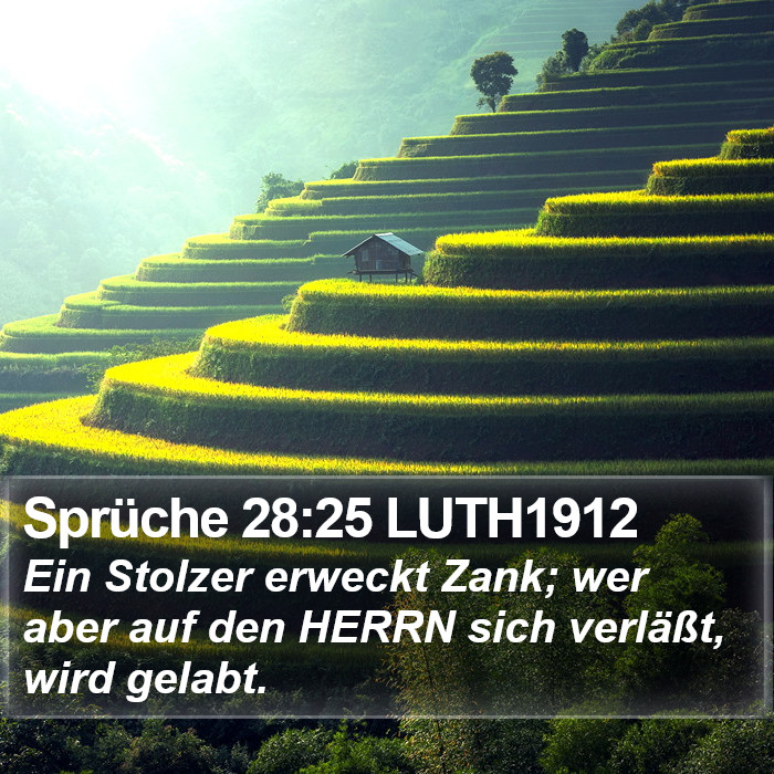 Sprüche 28:25 LUTH1912 Bible Study