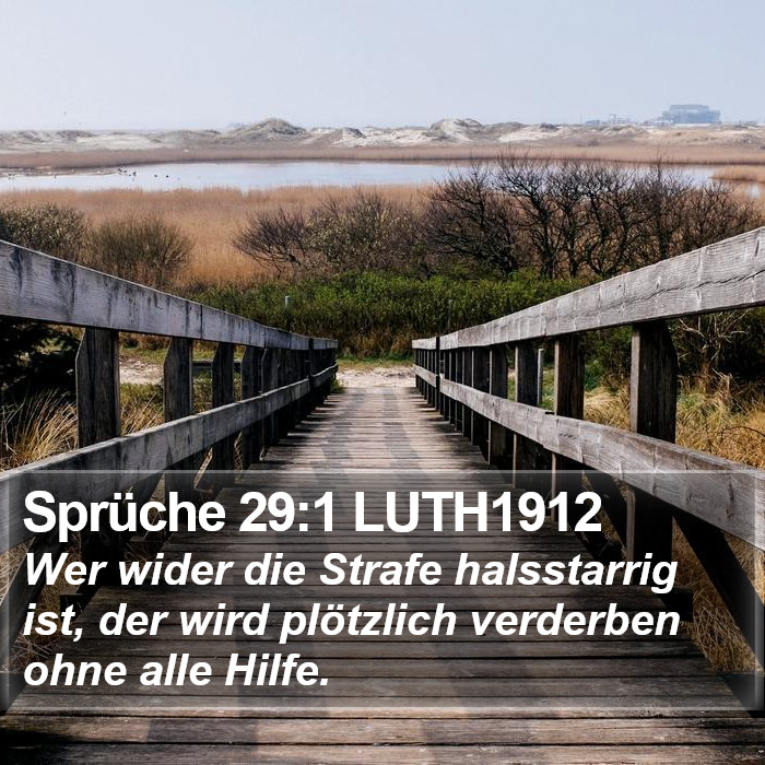 Sprüche 29:1 LUTH1912 Bible Study