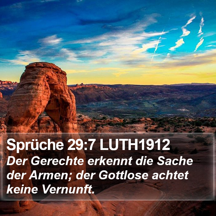 Sprüche 29:7 LUTH1912 Bible Study