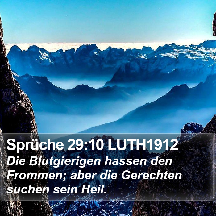 Sprüche 29:10 LUTH1912 Bible Study