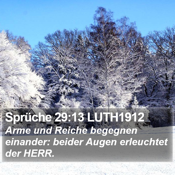 Sprüche 29:13 LUTH1912 Bible Study