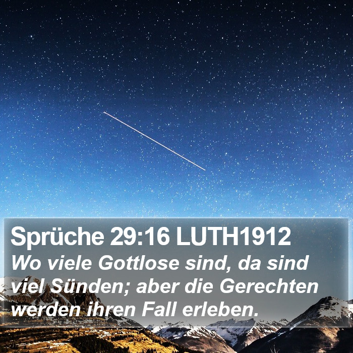 Sprüche 29:16 LUTH1912 Bible Study