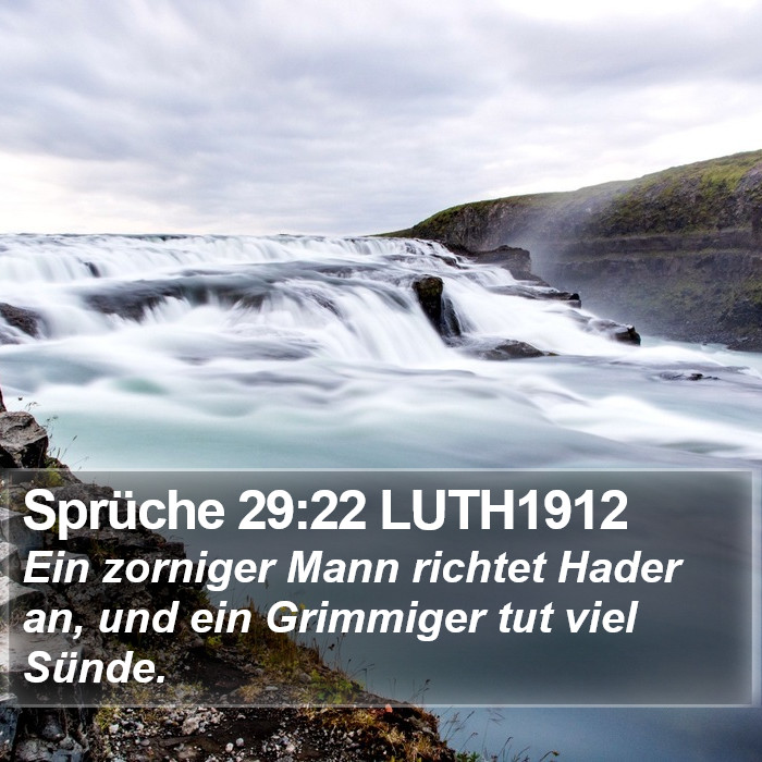 Sprüche 29:22 LUTH1912 Bible Study