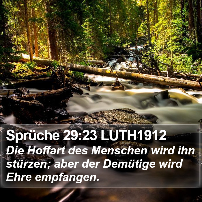 Sprüche 29:23 LUTH1912 Bible Study