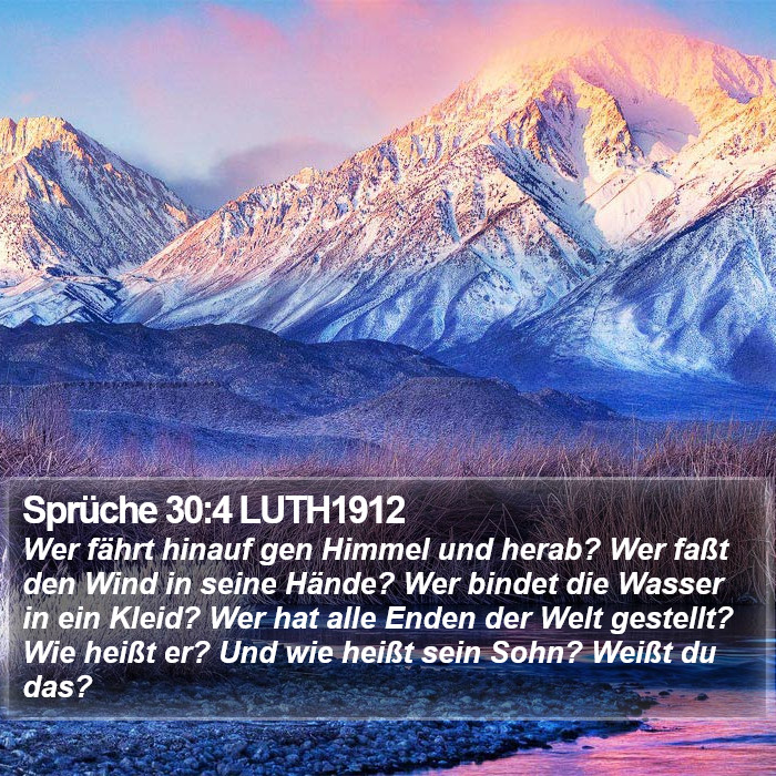 Sprüche 30:4 LUTH1912 Bible Study