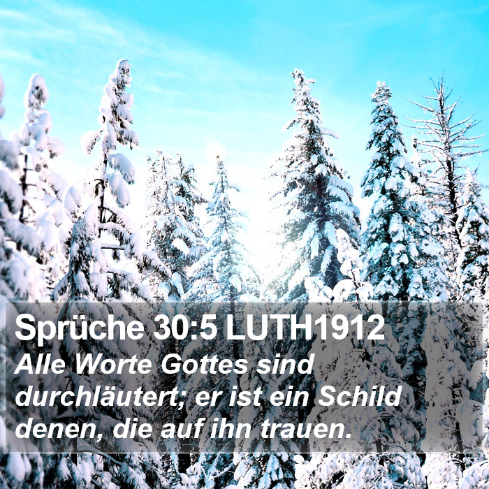 Sprüche 30:5 LUTH1912 Bible Study