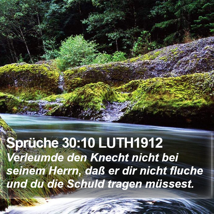 Sprüche 30:10 LUTH1912 Bible Study