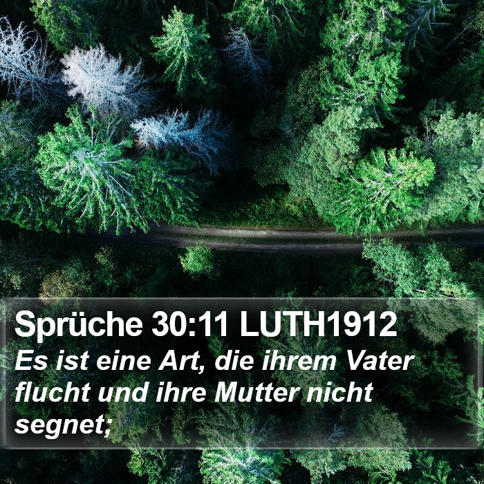 Sprüche 30:11 LUTH1912 Bible Study